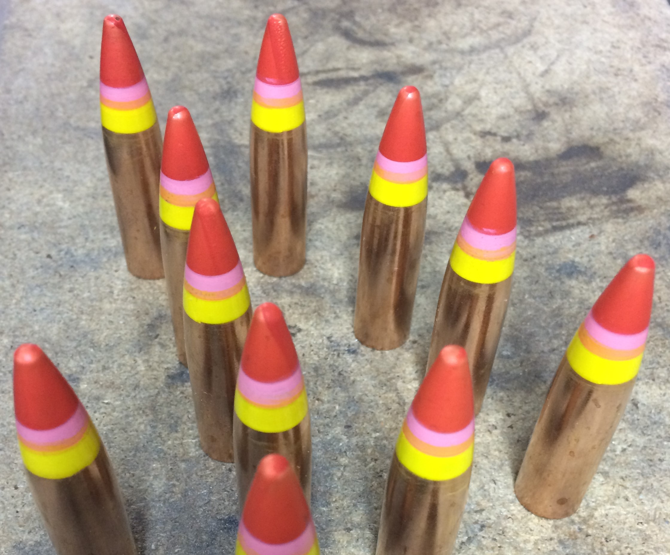 coloured rings, atex area, bullet, cartridge, ammunition marking